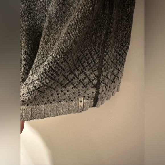 Woolrich 1/4 Zip Ramie Cotton Blend Sweater Size Medium Grey Ombre EUC - Picture 2 of 9